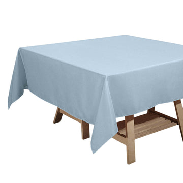 Polyester Square 70"x70" Tablecloth Dusty Blue - Wrinkle-Resistant & Durable Table Cover