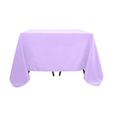 Lavender Lilac Polyester Square Tablecloth 90Inch