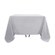 Silver Polyester Square Tablecloth 90x90 Inch