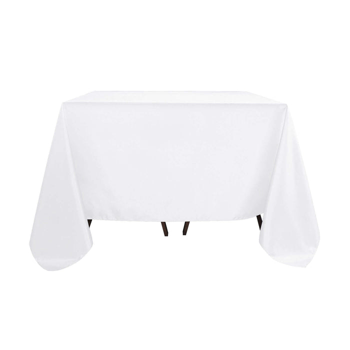 White Polyester Square Tablecloth 90"x90"