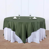 90"x90" Olive Green Square Polyester Table Overlay