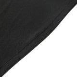 6ft Black Open Back Stretch Spandex Table Cover, Rectangular Fitted Tablecloth