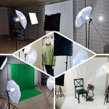 1200W White Umbrella Continuous Lighting Photo Video Studio Kit With Soft Box Reflectors and Muslin