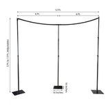 11ftx13ft Triple Base DIY Heavy Duty Curved Photography Backdrop Stand