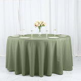 120inch Eucalyptus Sage Green Polyester Round Tablecloth