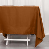 Cinnamon Brown Polyester Square Tablecloth 70"x70"