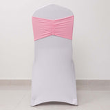 5 Pack Pink Wide Ruffled Fitted Spandex Chair Sash Band