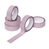 5 Pack | 0.5inch x 5 Yards Pink Washi DIY Craft Glitter Tape