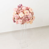 22-Inch Dusty Rose Silk Flower Grand Centerpiece – Pre-Arranged Artificial Rose, Hydrangea