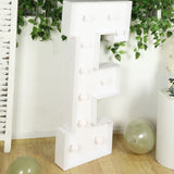 4ft White Large Marquee Light Up Letter F Mosaic Balloon Frame Pre-Cut Foam Board 10 Warm White