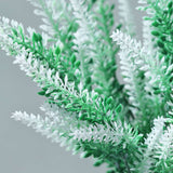 4 Bushes | 14" Green/White Artificial Lavender Flower Plant Stems Greenery#whtbkgd