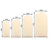 Set of 4 | Matte Beige Spandex Fitted Wedding Arch Covers