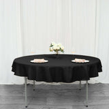 70" Black Premium Polyester Round Tablecloth - 220GSM