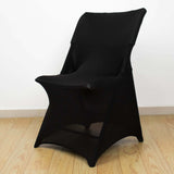 Black Stretch Spandex Lifetime Folding Chair Cover