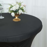 32inch Black Rouched Pleated Heavy Duty Spandex Cocktail Table Cover