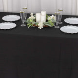 90x156inch Black Premium Scuba Rectangular Tablecloth, Wrinkle Free Polyester Seamless