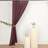 2 Pack Burgundy Polyester Event Curtain Drapes, 10ftx8ft Backdrop Event Panels With Rod Pockets