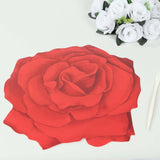 10 Pack Red Rose Flower Disposable Table Mats, 14inch Floral Cardboard Paper Placemats