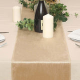 12" x 108" | Champagne | Premium Velvet Table Runner