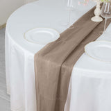 6ft Taupe Premium Chiffon Table Runner