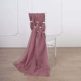 5 Pack | 22" x 78" Mauve/Cinnamon Rose DIY Premium Designer Chiffon Chair Sashes