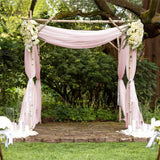 5ftx14ft Premium Blush / Rose Gold Chiffon Curtain Panel, Backdrop Ceiling Drapery With Rod Pocket