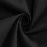 120inch Black Cotton Blend Round Tablecloth Seamless for 5 Foot Table#whtbkgd