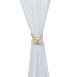 2 Pack | Champagne Magnetic Curtain Tie Backs For Window Drapes & Backdrop Panels