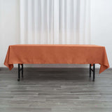 60"x102" Terracotta (Rust) Polyester Rectangular Tablecloth