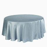 108" Dusty Blue Satin Round Tablecloth