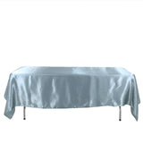 60"x102" Dusty Blue Smooth Satin Rectangular Tablecloth