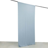 Dusty Blue 4-Way Stretch Spandex Photography Backdrop Curtain with Rod Pockets, Drapery