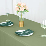 90x132inch Eucalyptus Sage Green 200 GSM Seamless Premium Polyester Rectangular Tablecloth