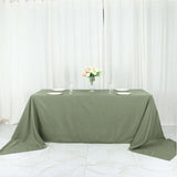 90x156inch Eucalyptus Sage Green Polyester Rectangular Tablecloth