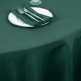 120inch Hunter Emerald Green 200 GSM Seamless Premium Polyester Round Tablecloth