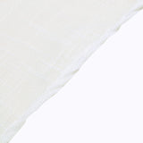 60"x102" White Rectangular Tablecloth, Linen Table Cloth With Slubby Textured, Wrinkle Resistant