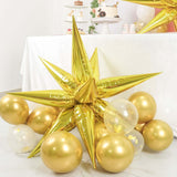 36 Pack | Metallic Gold DIY Mylar Foil Starburst Cone Balloons