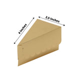 10 Pack | 4inch x 2.5inch Gold Single Slice Triangular Cake Boxes