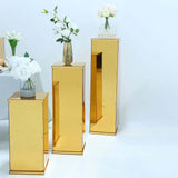 Gold Acrylic Pedestal Risers | Transparent Acrylic Display Boxes