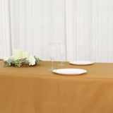 54"x96" Gold Polyester Linen Rectangle Tablecloth