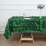 60"x102" Green Leaf Petal Taffeta Rectangle Tablecloth