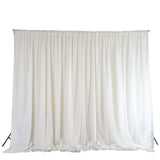 20ftx10ft Ivory Rod Ready Dual Layered Poly & Chiffon Backdrop Curtain