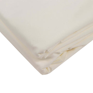 Premium Ivory Scuba Polyester Fabric Roll, Wrinkle Free DIY Craft Fabric Bolt- 60"x10 Yards