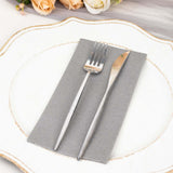 20 Pack | Silver Soft Linen-Feel Airlaid Paper Dinner Napkins