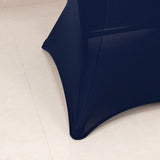 Navy Blue Highboy Spandex Cocktail Table Cover, Fitted Stretch Tablecloth