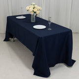 60"x126" Fire Retardant Navy Blue Tablecloth Premium Polyester Rectangular Table Cover