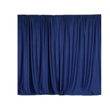 Navy Blue Scuba Polyester Curtain Panel Durable Flame Resistant Backdrops Wrinkle