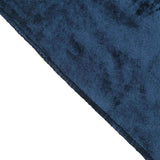 120inch Navy Blue Seamless Premium Velvet Round Tablecloth, Reusable Linen