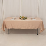 60"x102" Nude Lamour Satin Rectangle Tablecloth