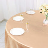 120inch Nude Satin Round Tablecloth